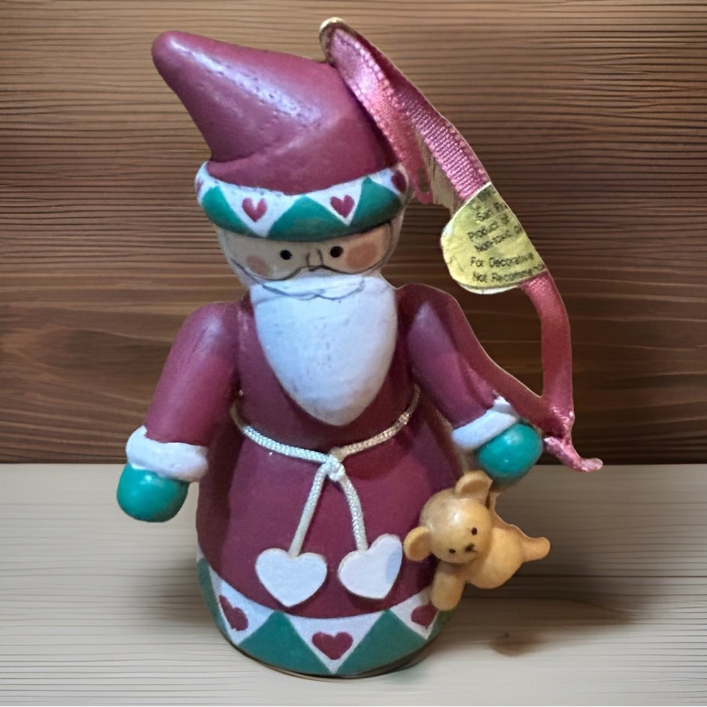 Vtg 1992 Dakin 15436 Santa Hearth and Home Woodpet Ornament San Francisco